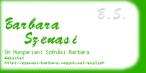barbara szenasi business card